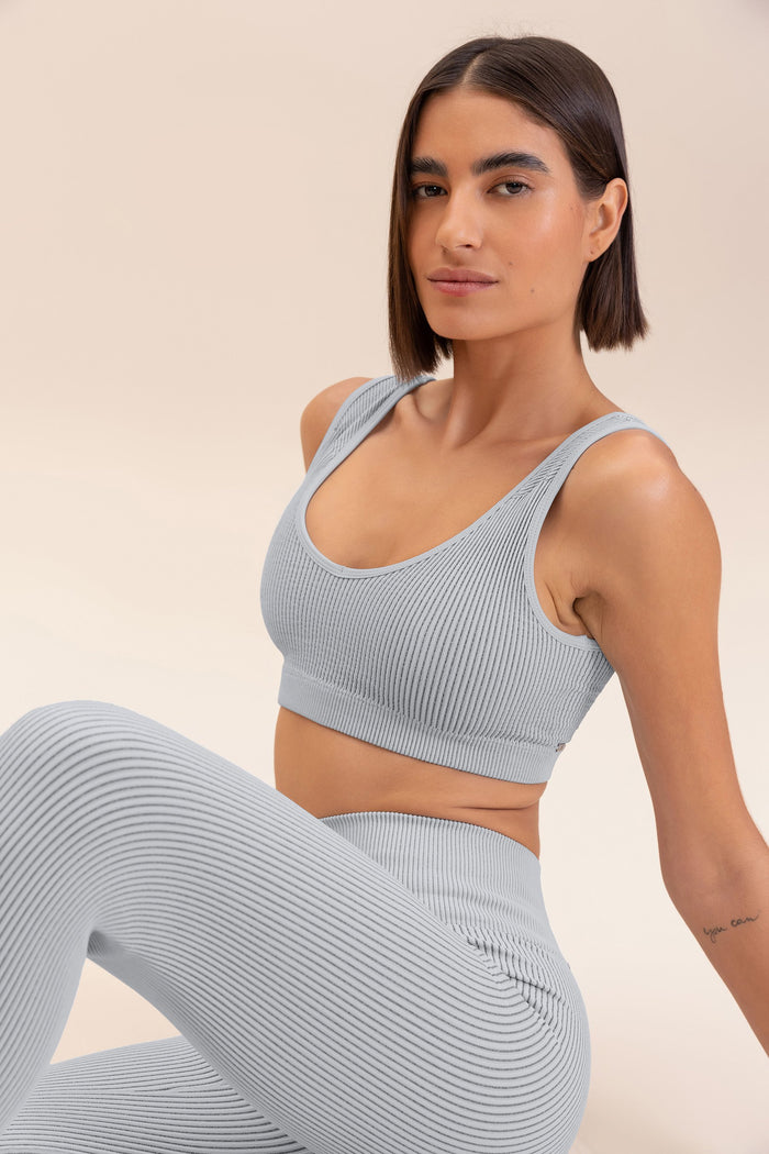 Rib Classic Seamless V-neck Sports Bra