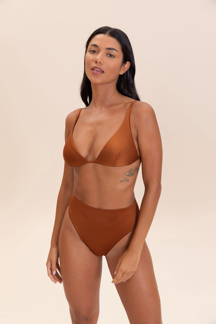 Shine Triangle Bikini Top