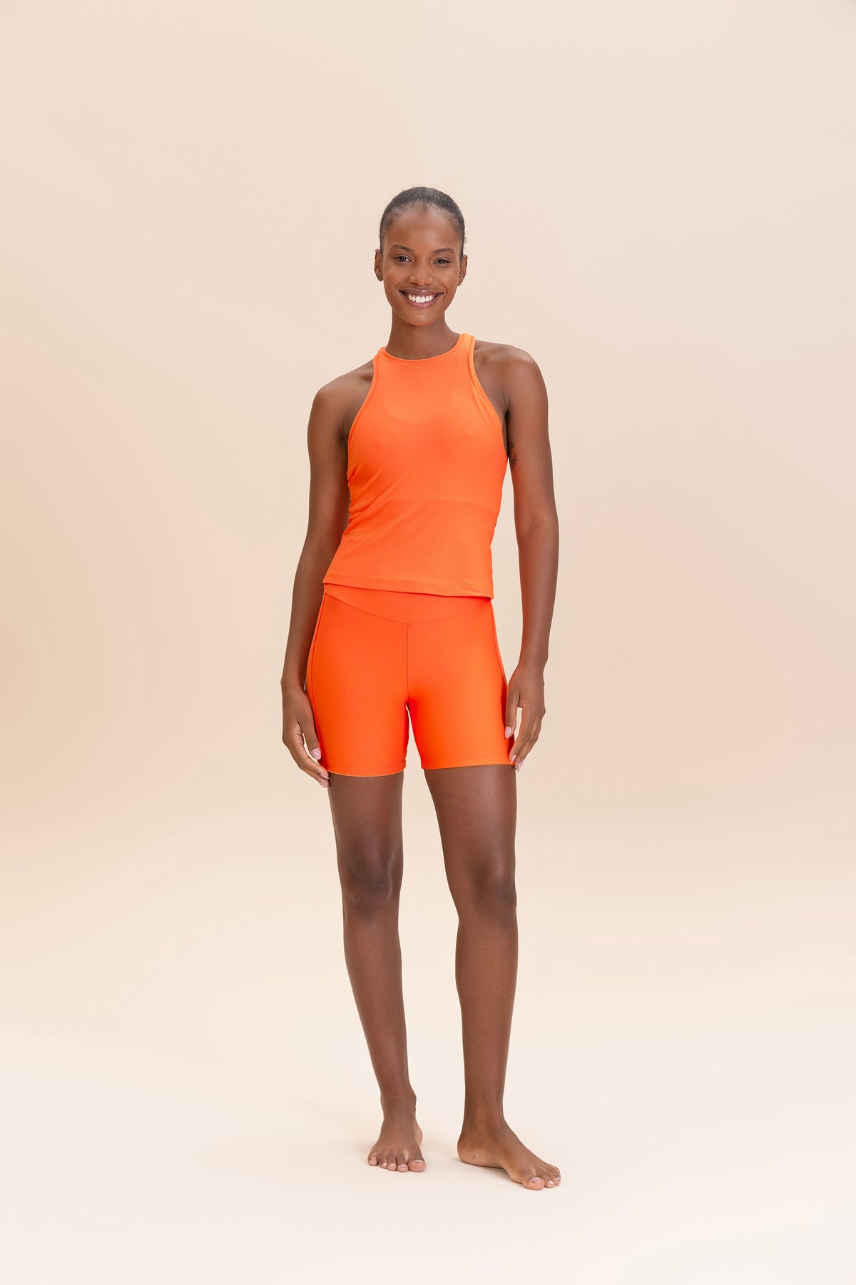 Halter Ribbed Knit Tank Top