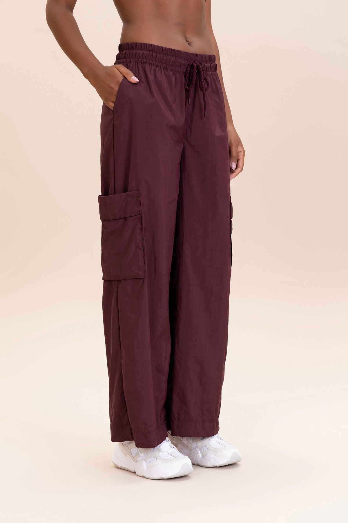 Nylon Net Straight Leg Pants