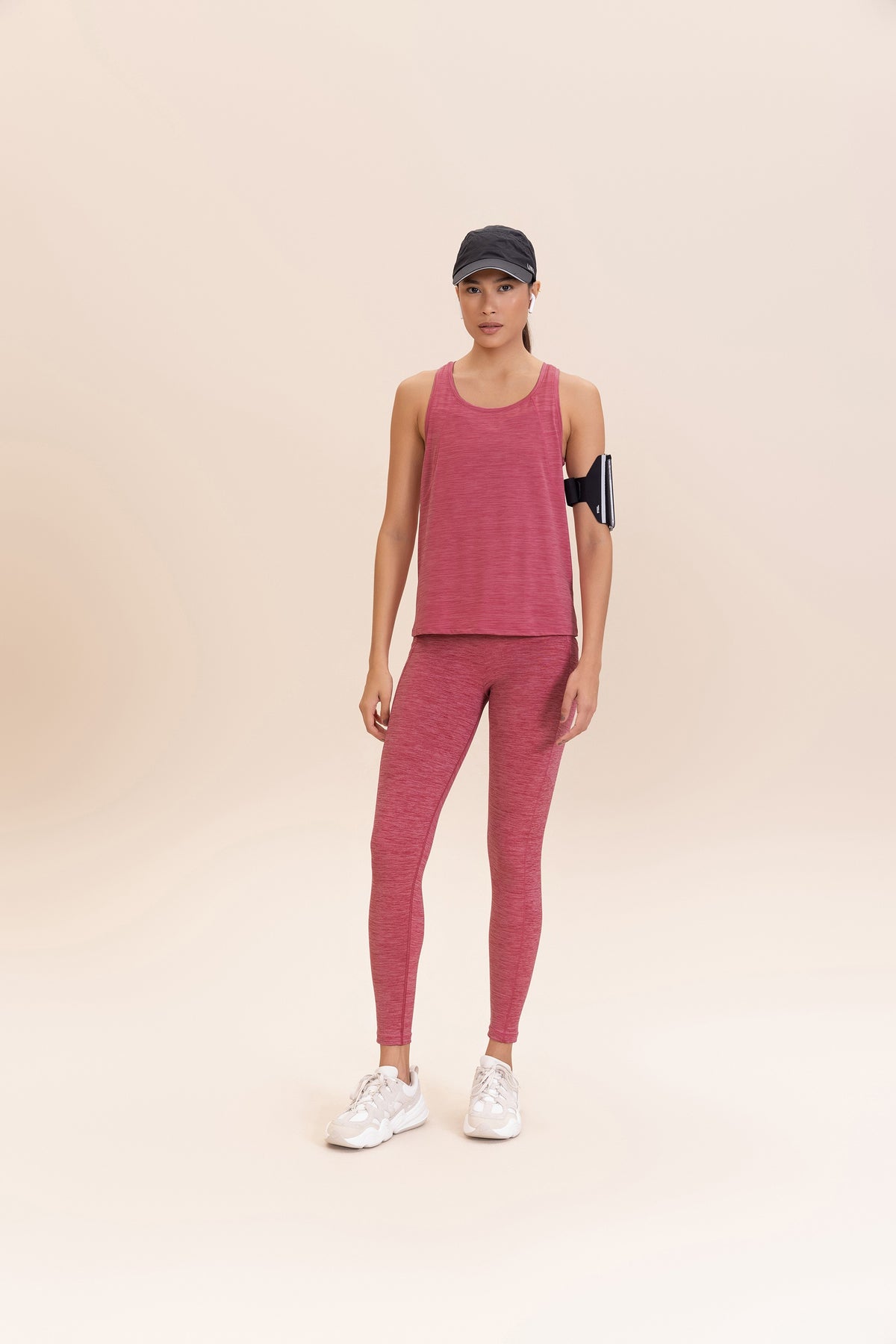 Cut Out Melange Tank Top