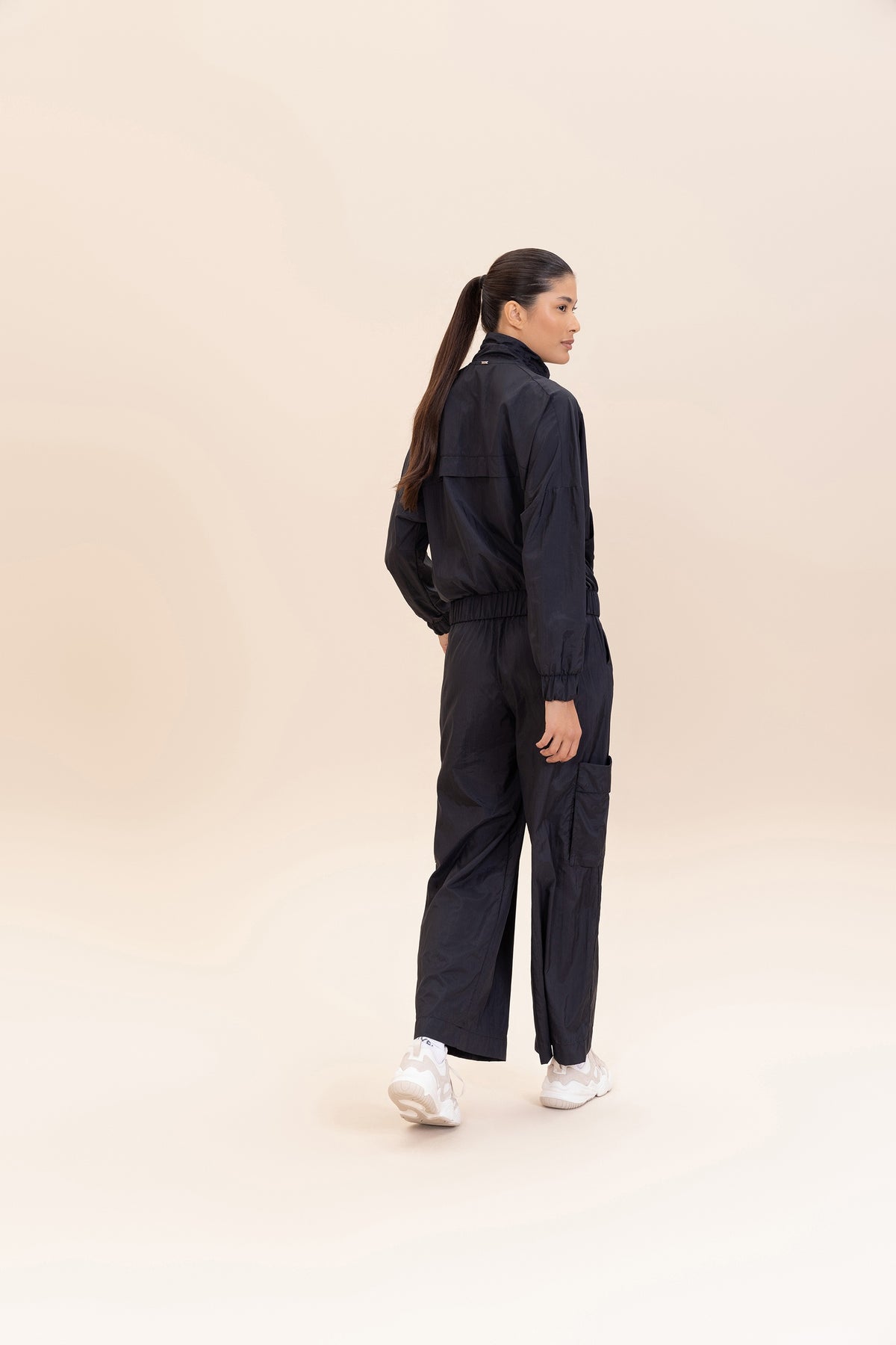 Nylon Net Straight Leg Pants