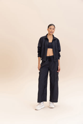 Nylon Net Straight Leg Pants