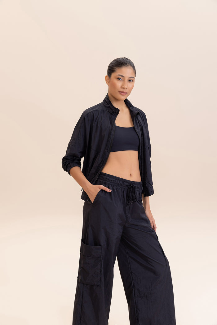 Nylon Net Straight Leg Pants