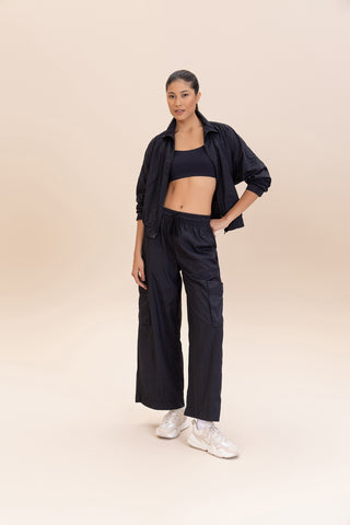 Nylon Net Straight Leg Pants