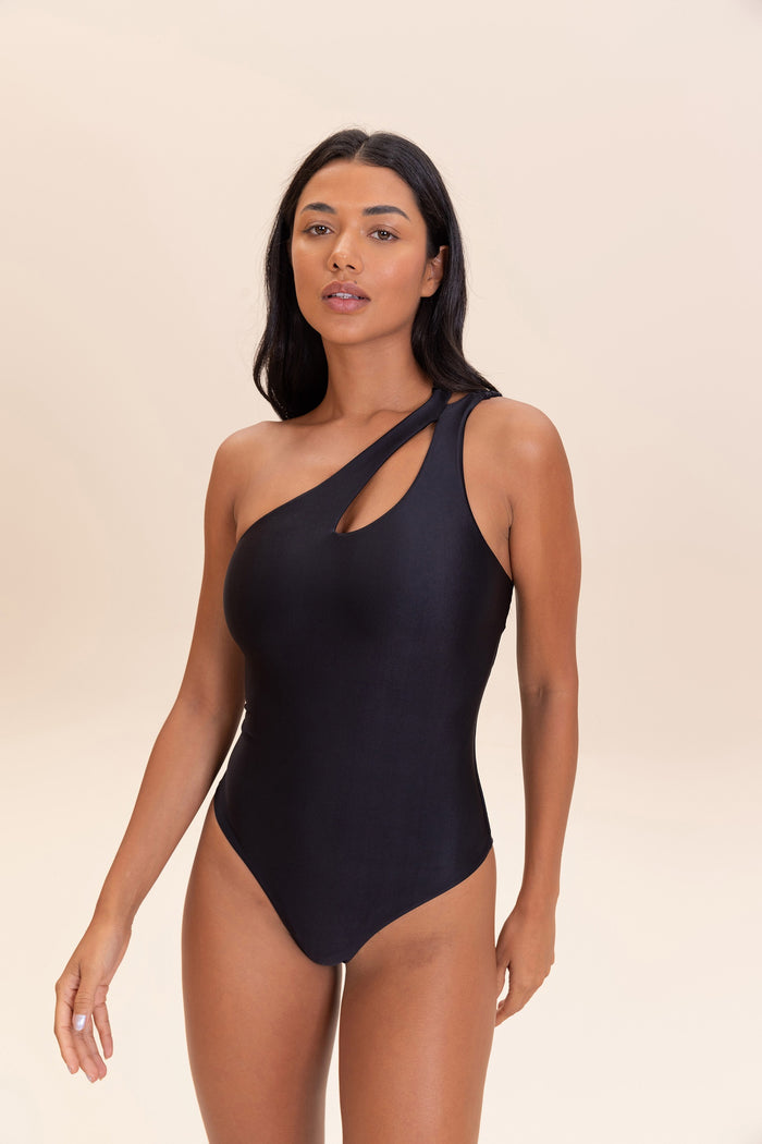 Shine One-Shoulder Cut OutOne-Piece Swimsuit