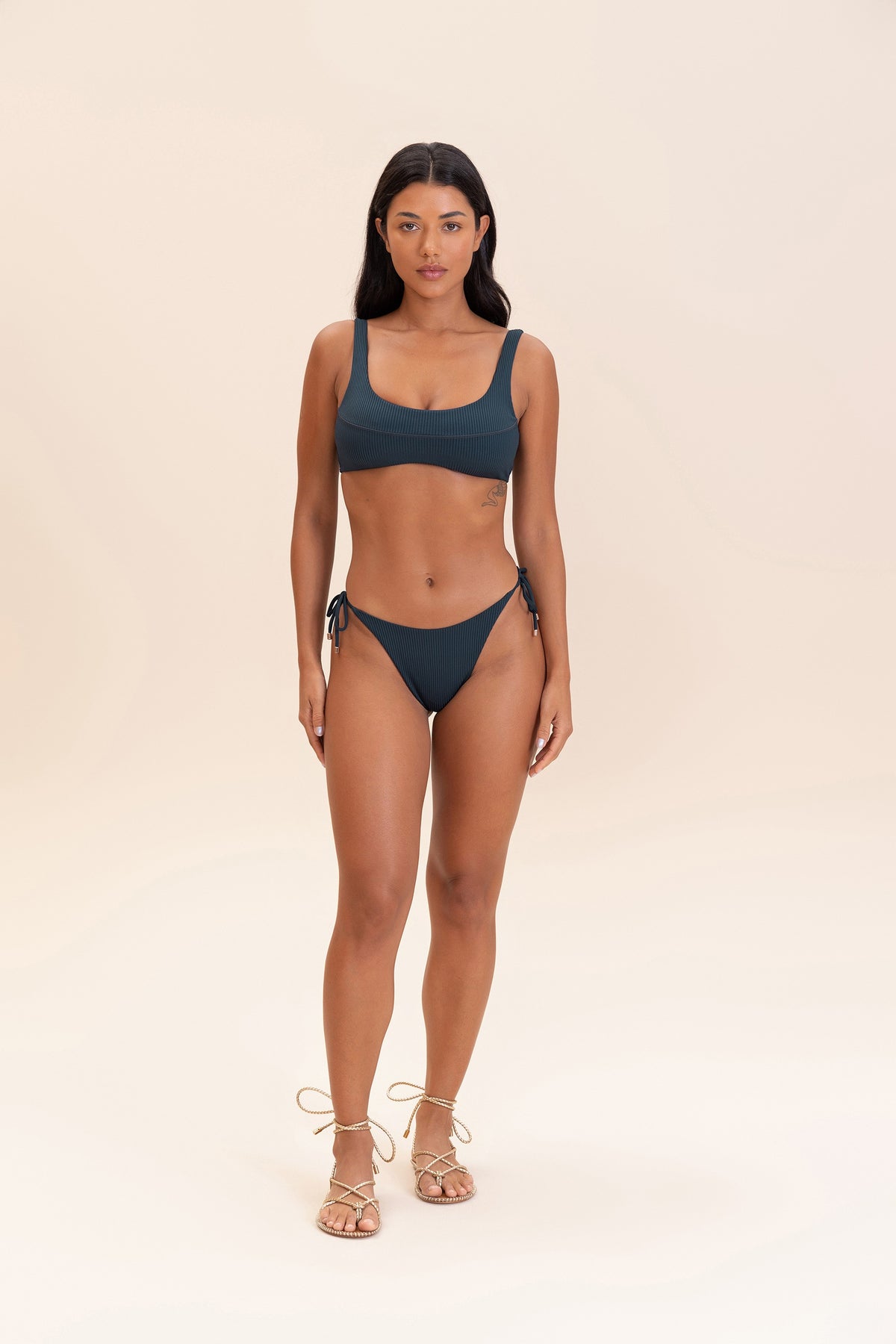 Gloss Neo Rib Curve Bikini Top