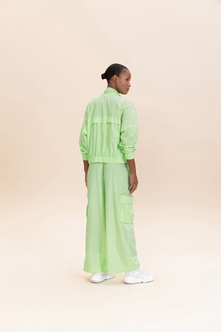 Nylon Net Straight Leg Pants