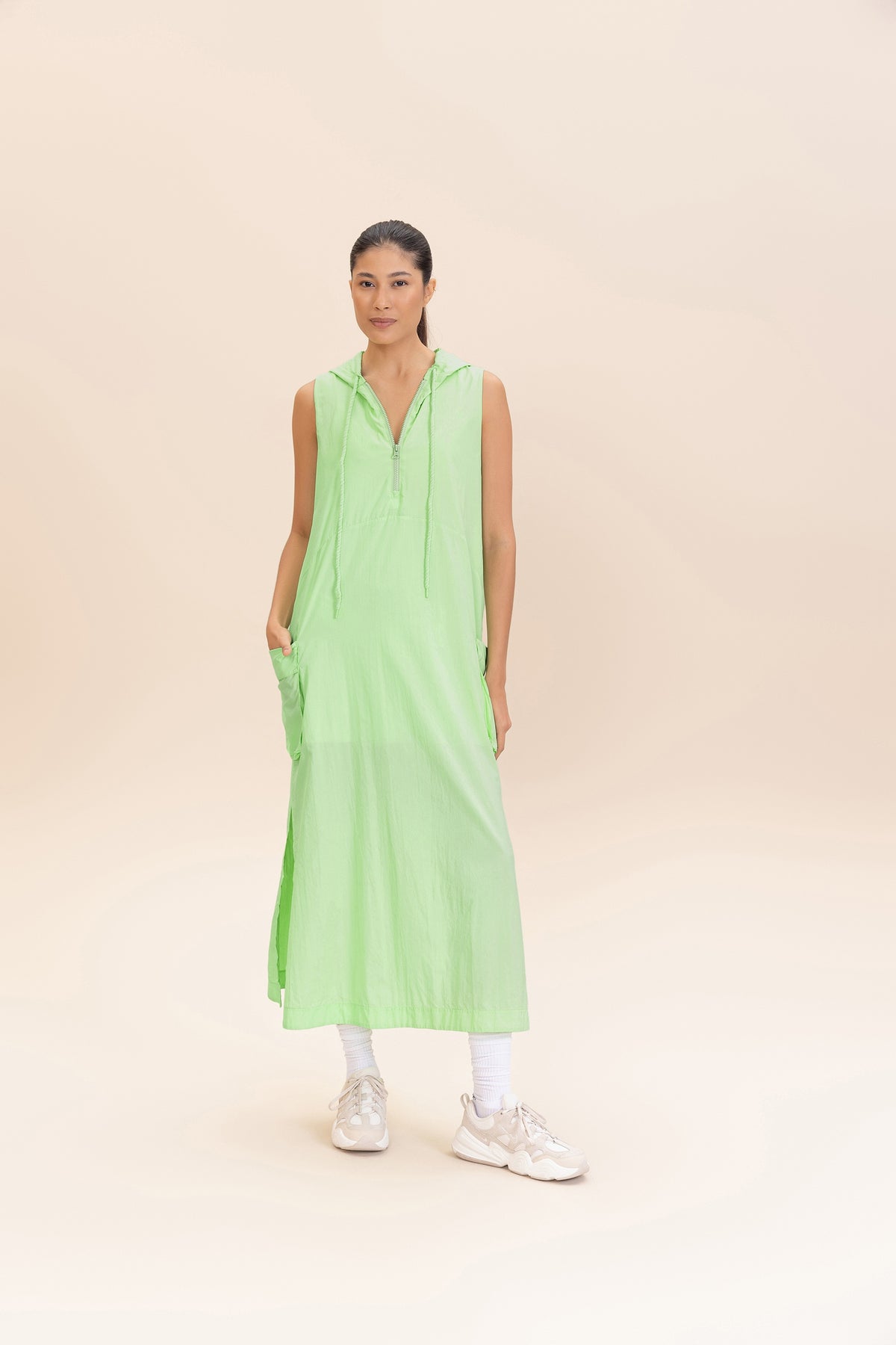 Nylon Net Midi Dress