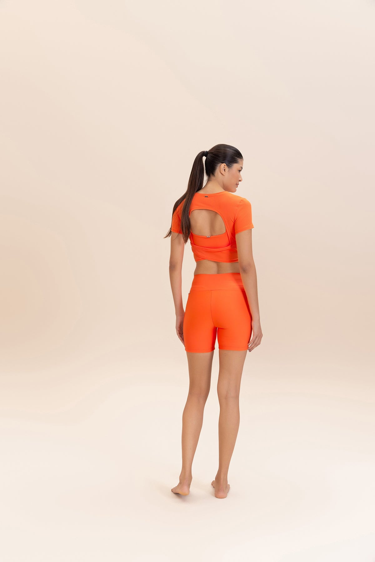 Aero Back Ribbed Knit T-shirt