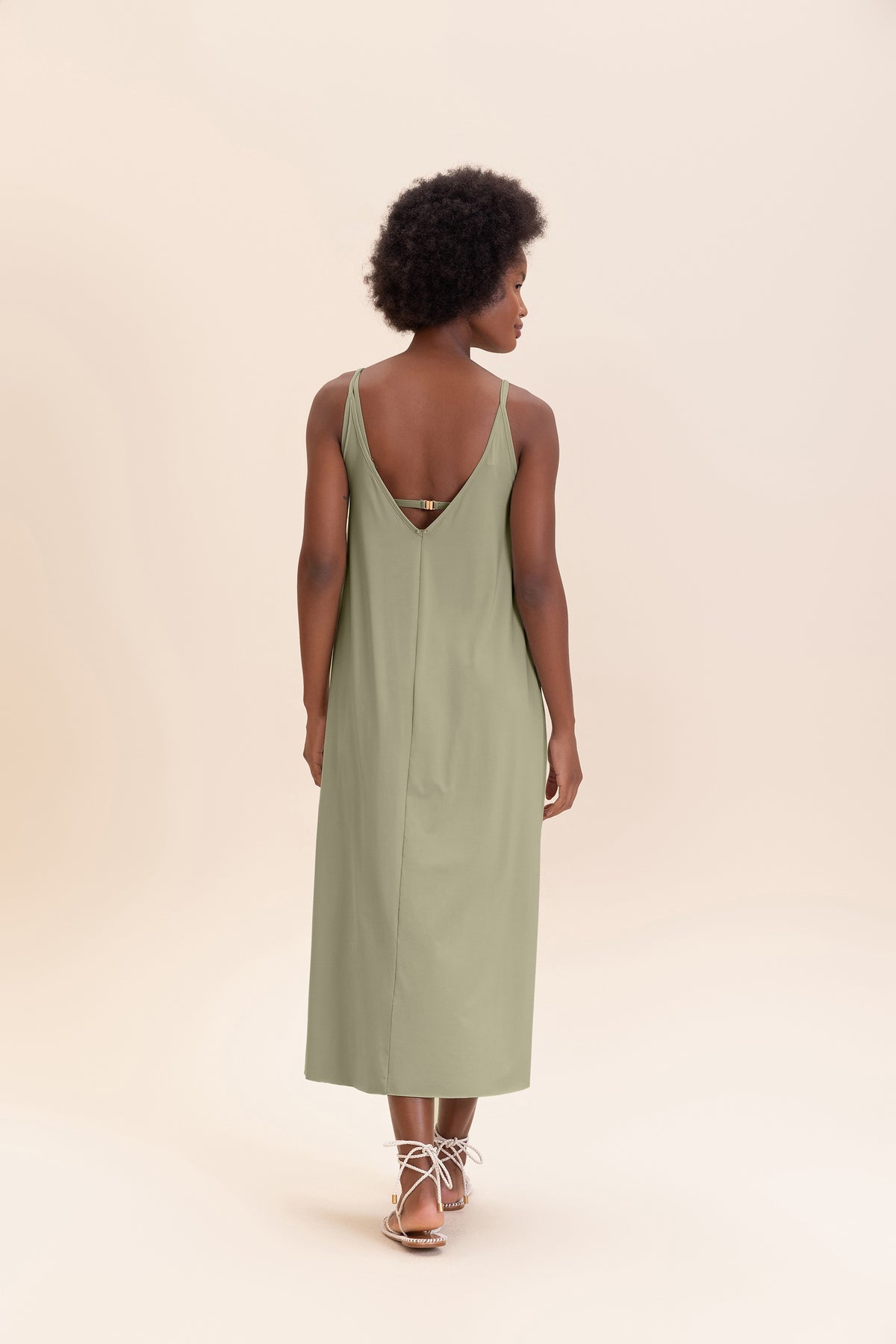 V Long Wide Dress