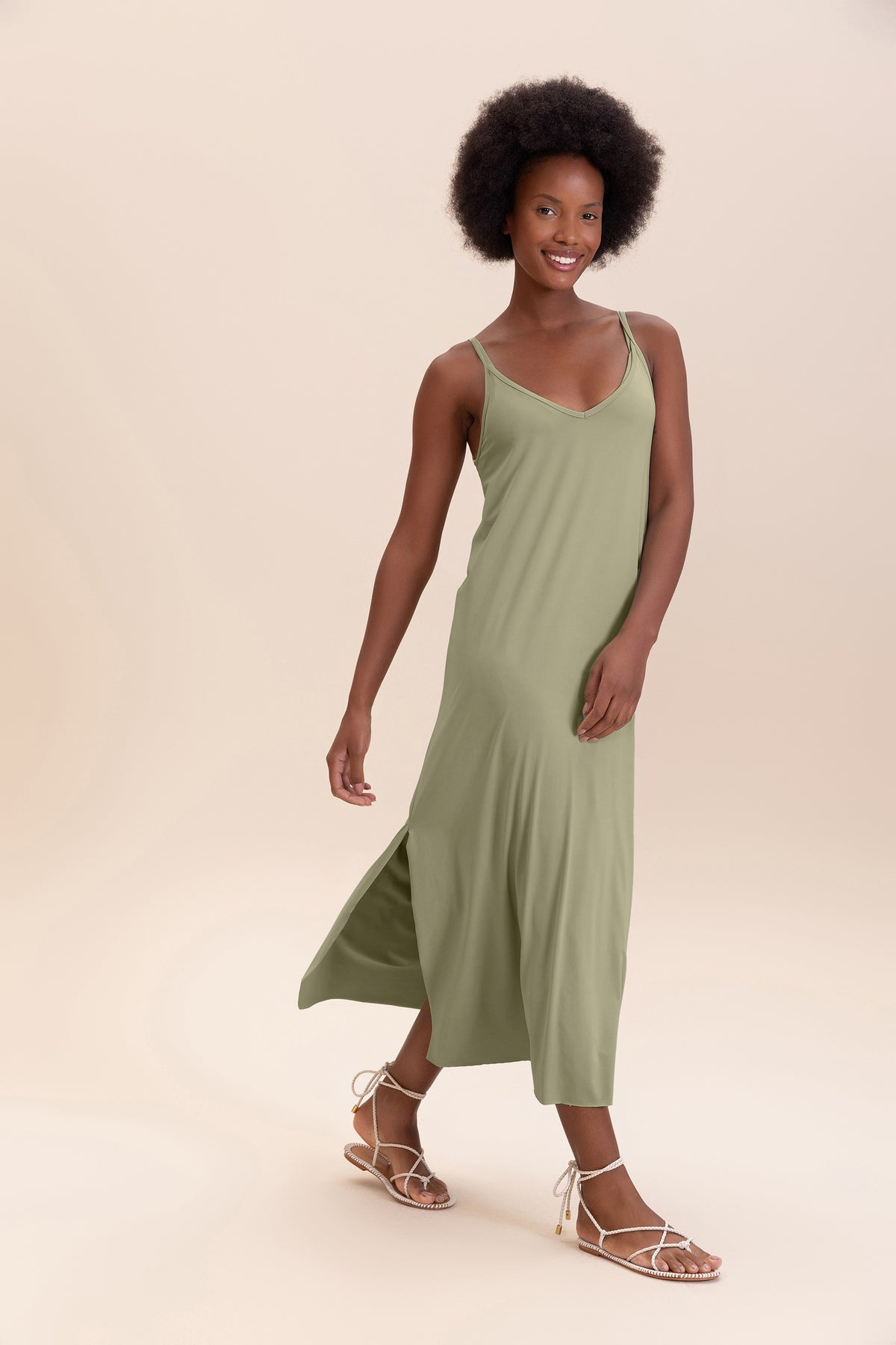 V Long Wide Dress