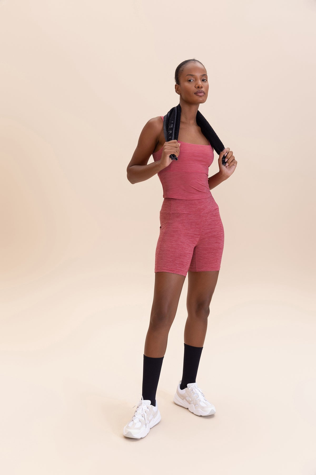 Crop Cross Melange Tank Top
