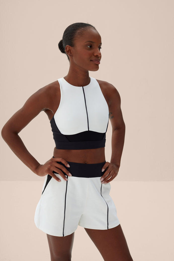 B&W Neopren® Zip-Up Sports Bra