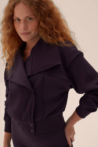 Cut Out Rib Jacket