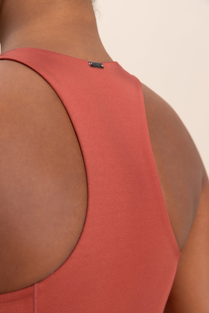 Neoprene Shine Racerback Sports Bra