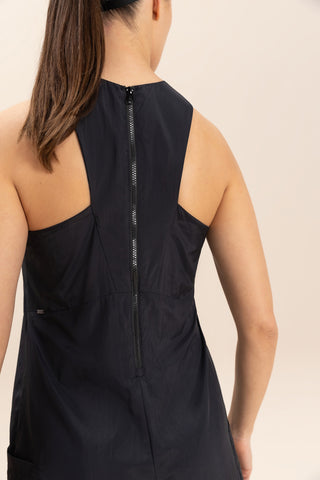 Cross Nylon Net Long Jumpsuit