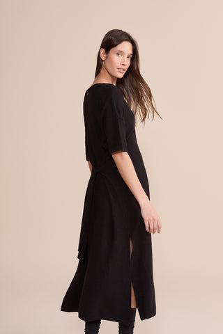 Midi Mesh Stitch Knit Dress