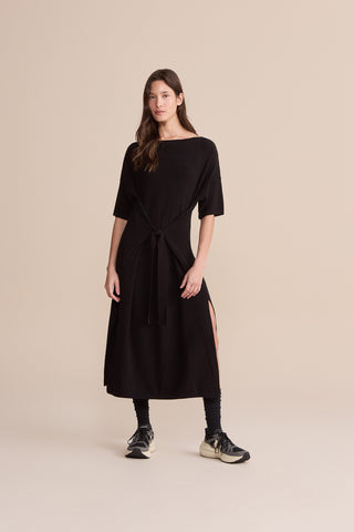 Midi Mesh Stitch Knit Dress