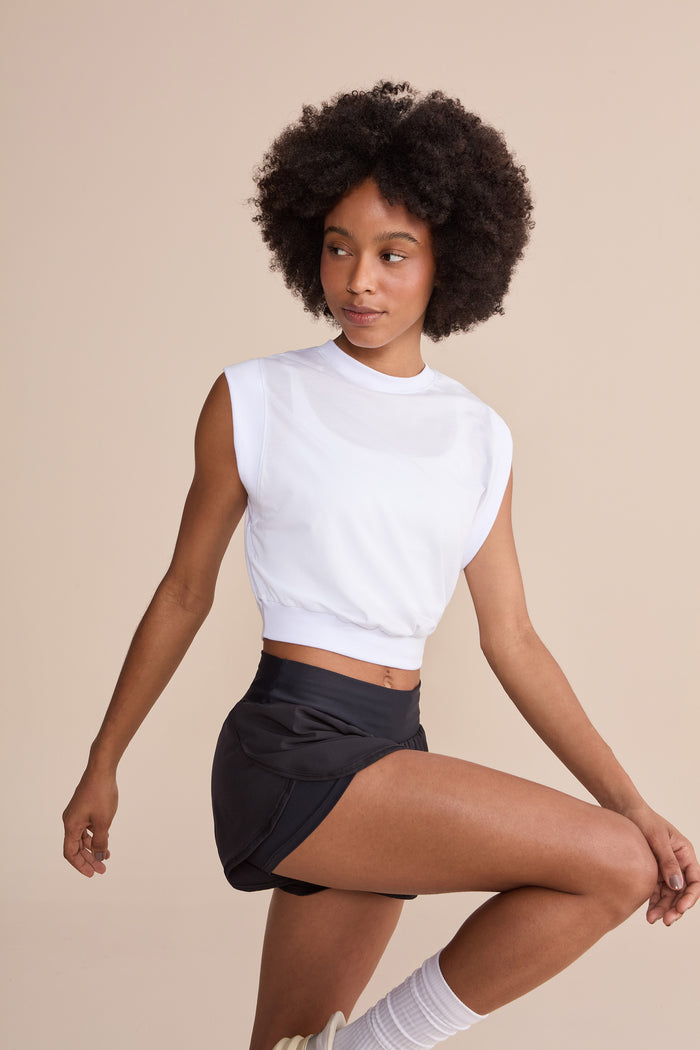 Soft Pima Cropped Tank Top