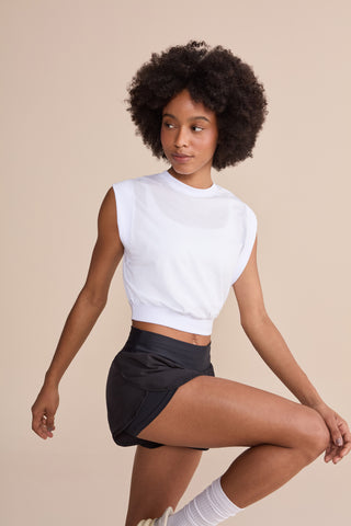 Soft Pima Cropped Tank Top