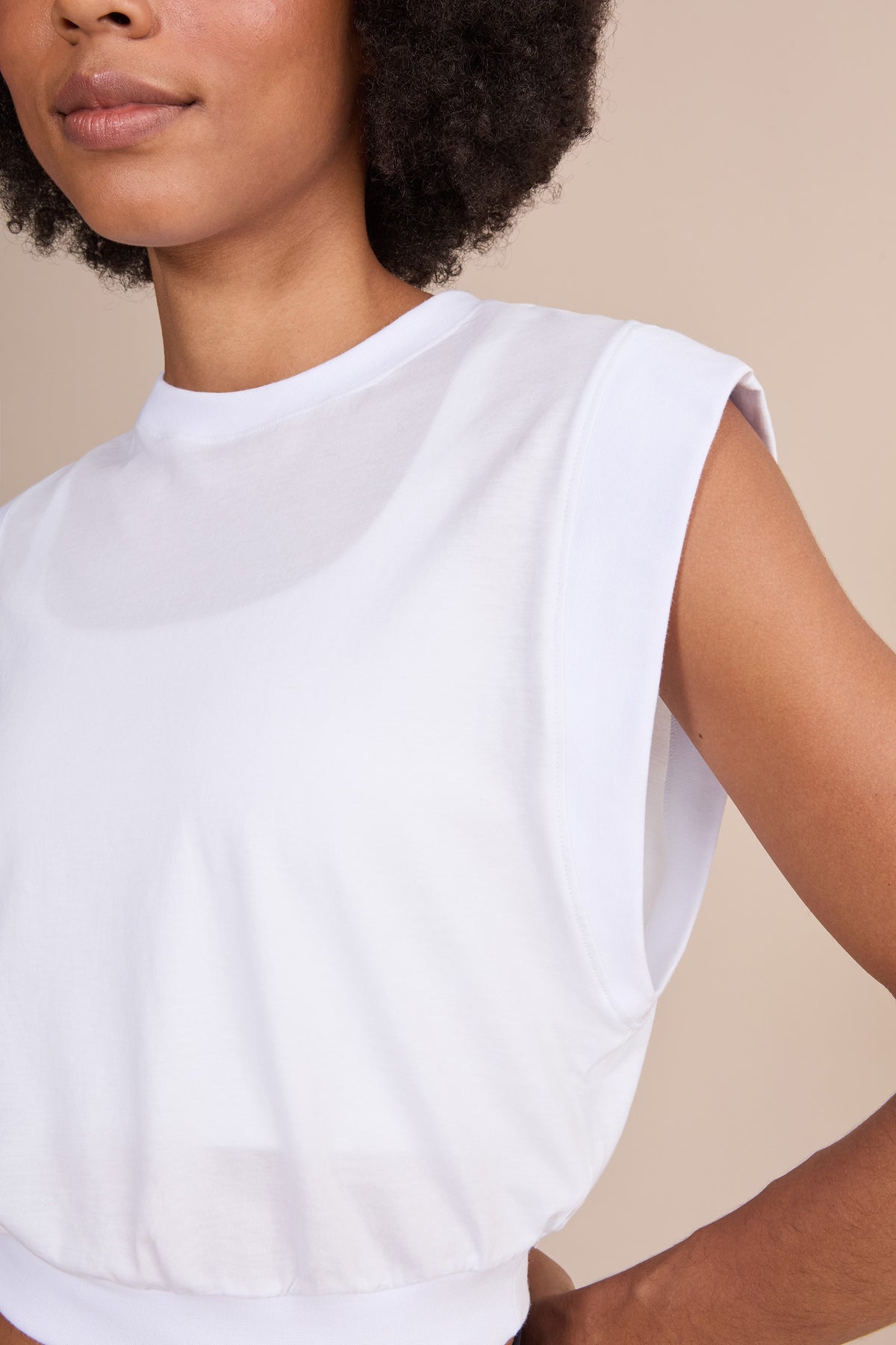 Soft Pima Cropped Tank Top