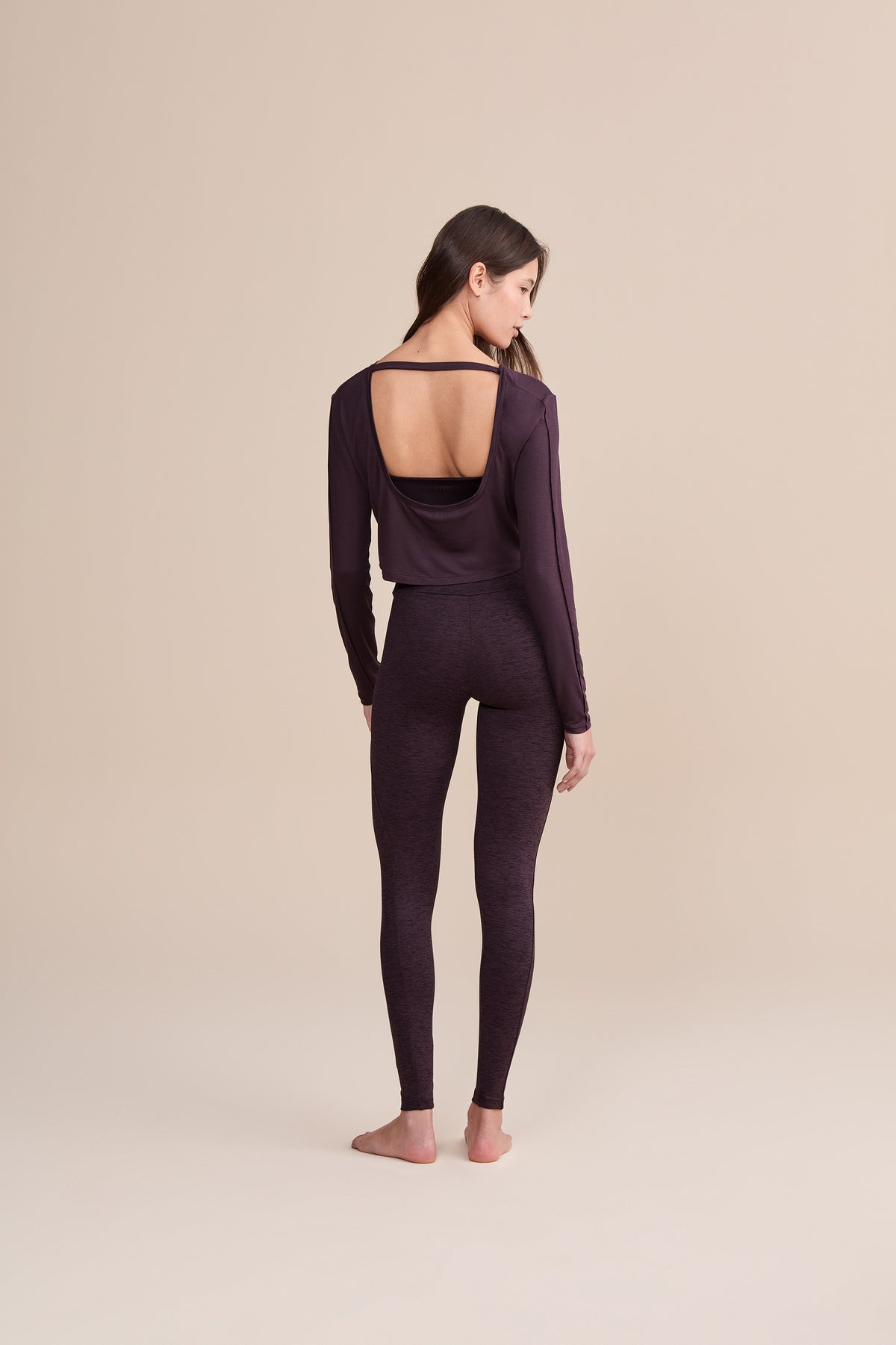 Long Sleeve Cropped Micromodal Blouse