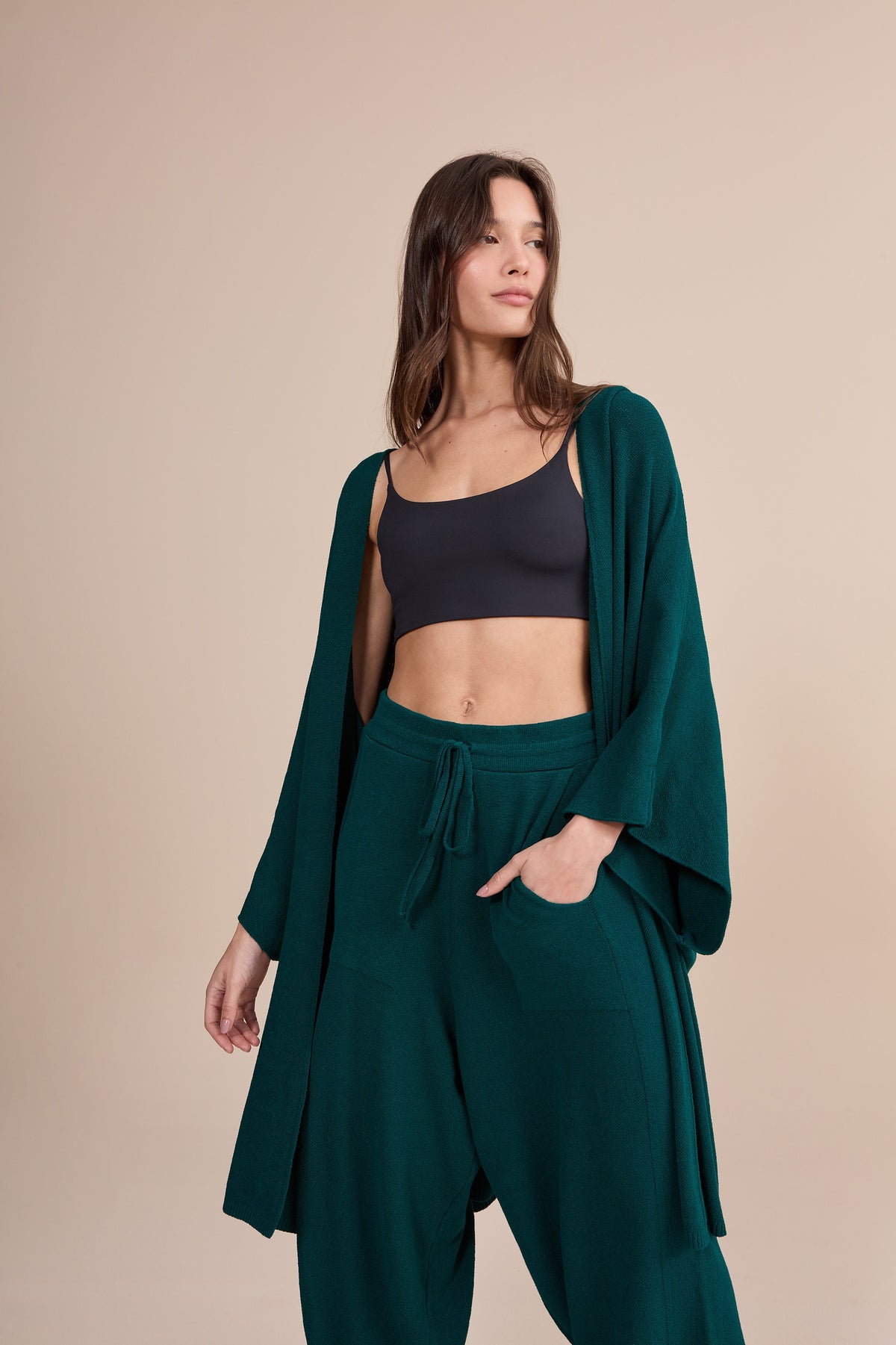 Mesh Stitch Knit Pants