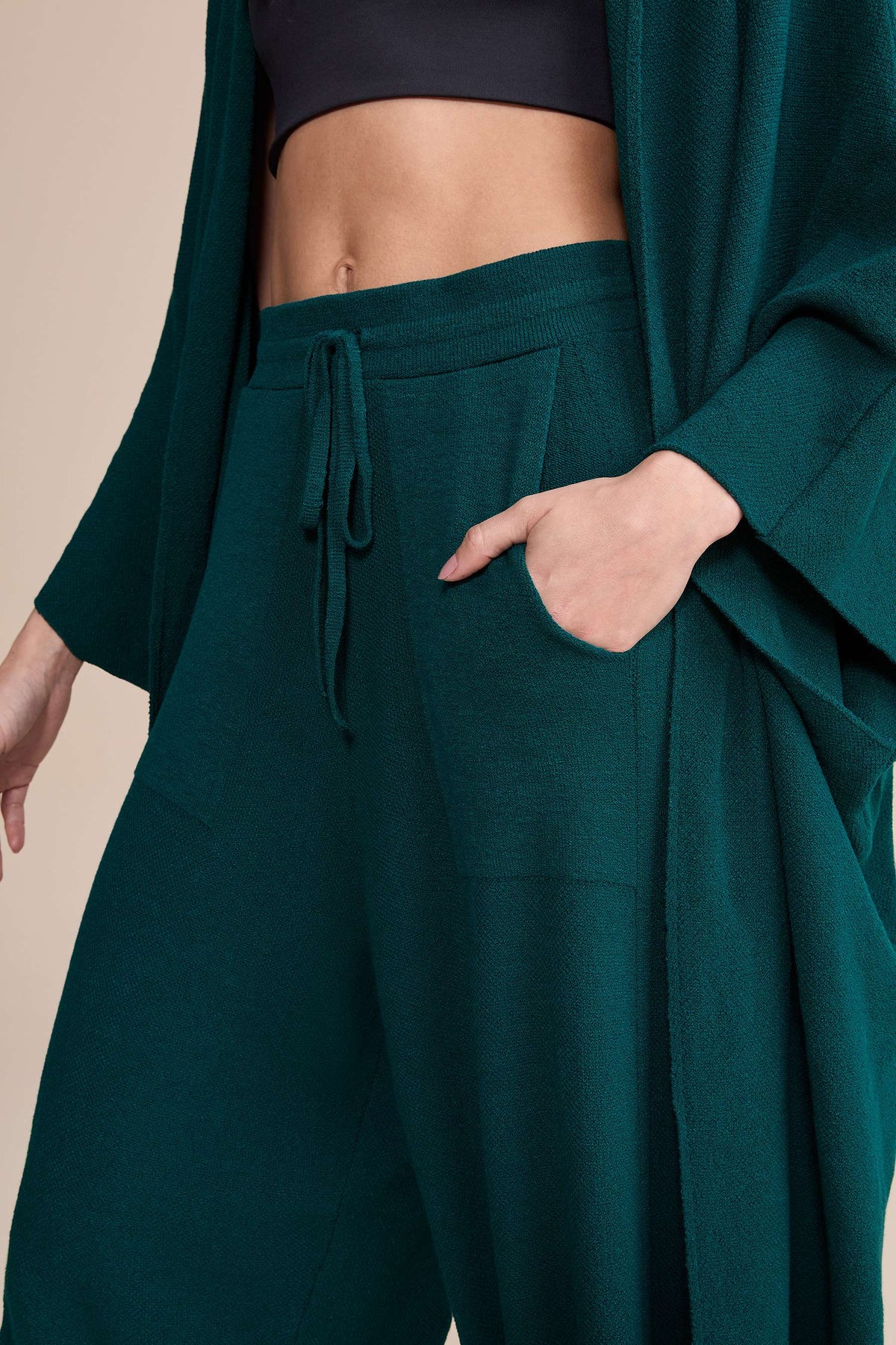 Mesh Stitch Knit Pants