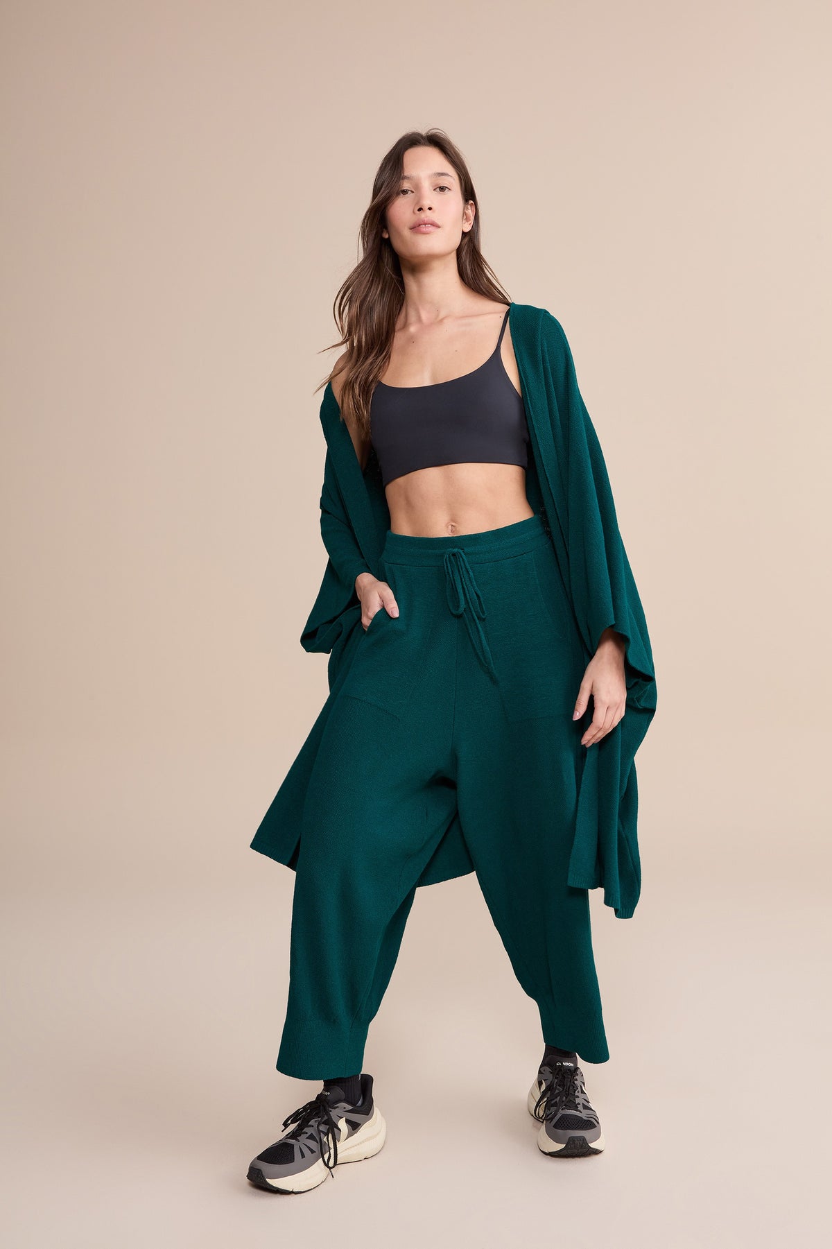 Mesh Stitch Knit Pants