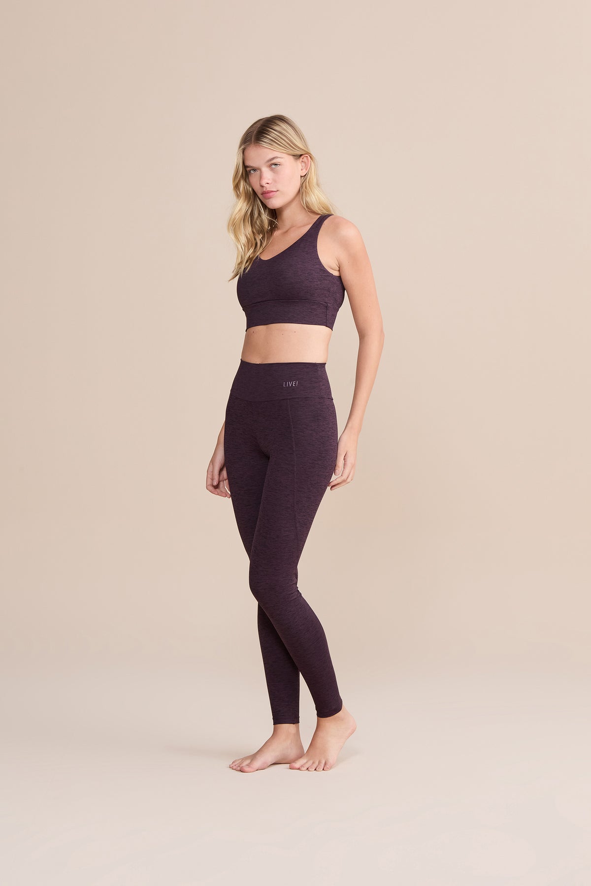 Back Strip Groove Long Leggings