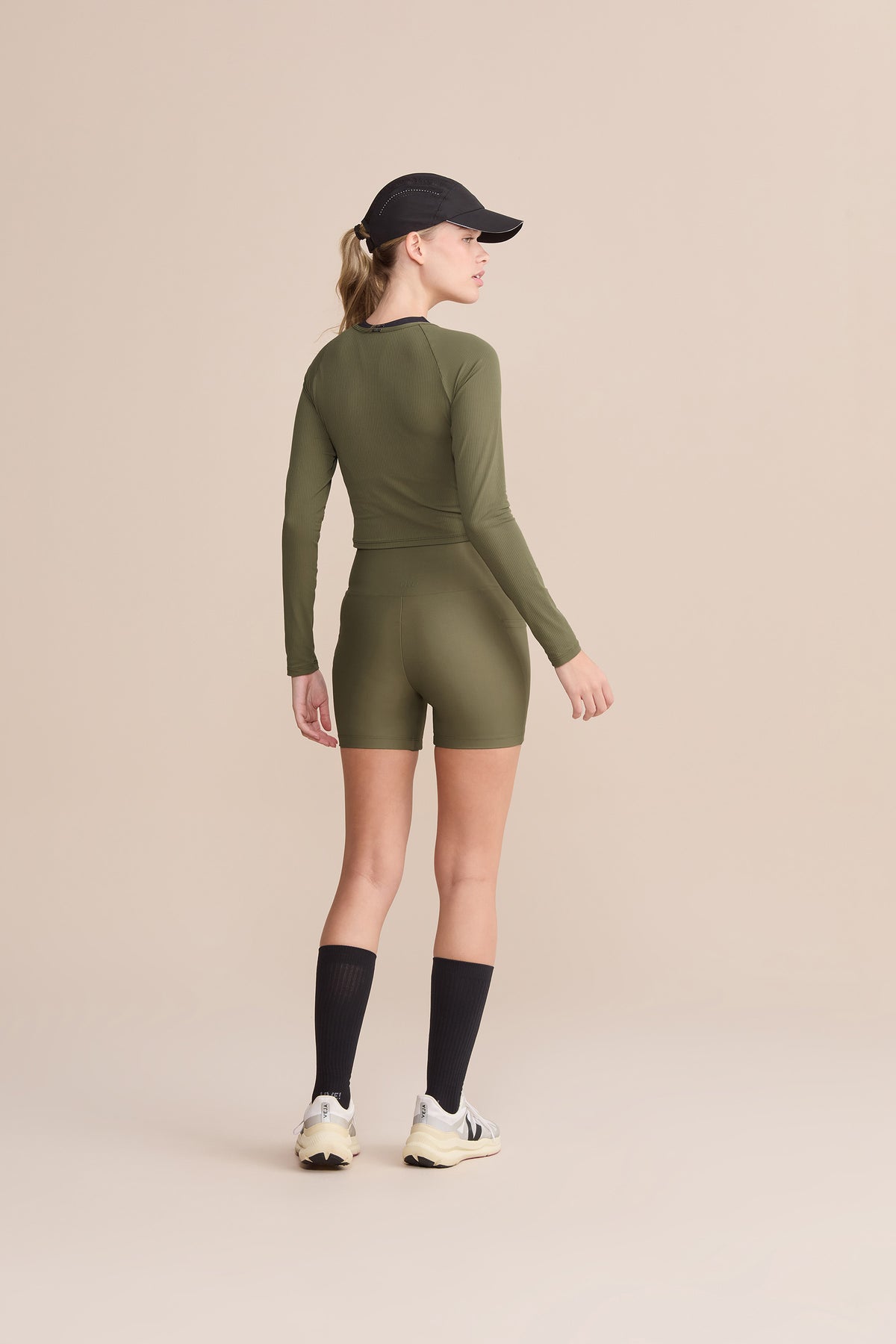 Cut Out Ribbed Knit Long Sleeve Top