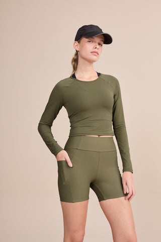Cut Out Ribbed Knit Long Sleeve Top