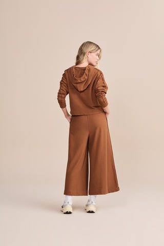 Soft Pure Wide-leg Cropped Pants