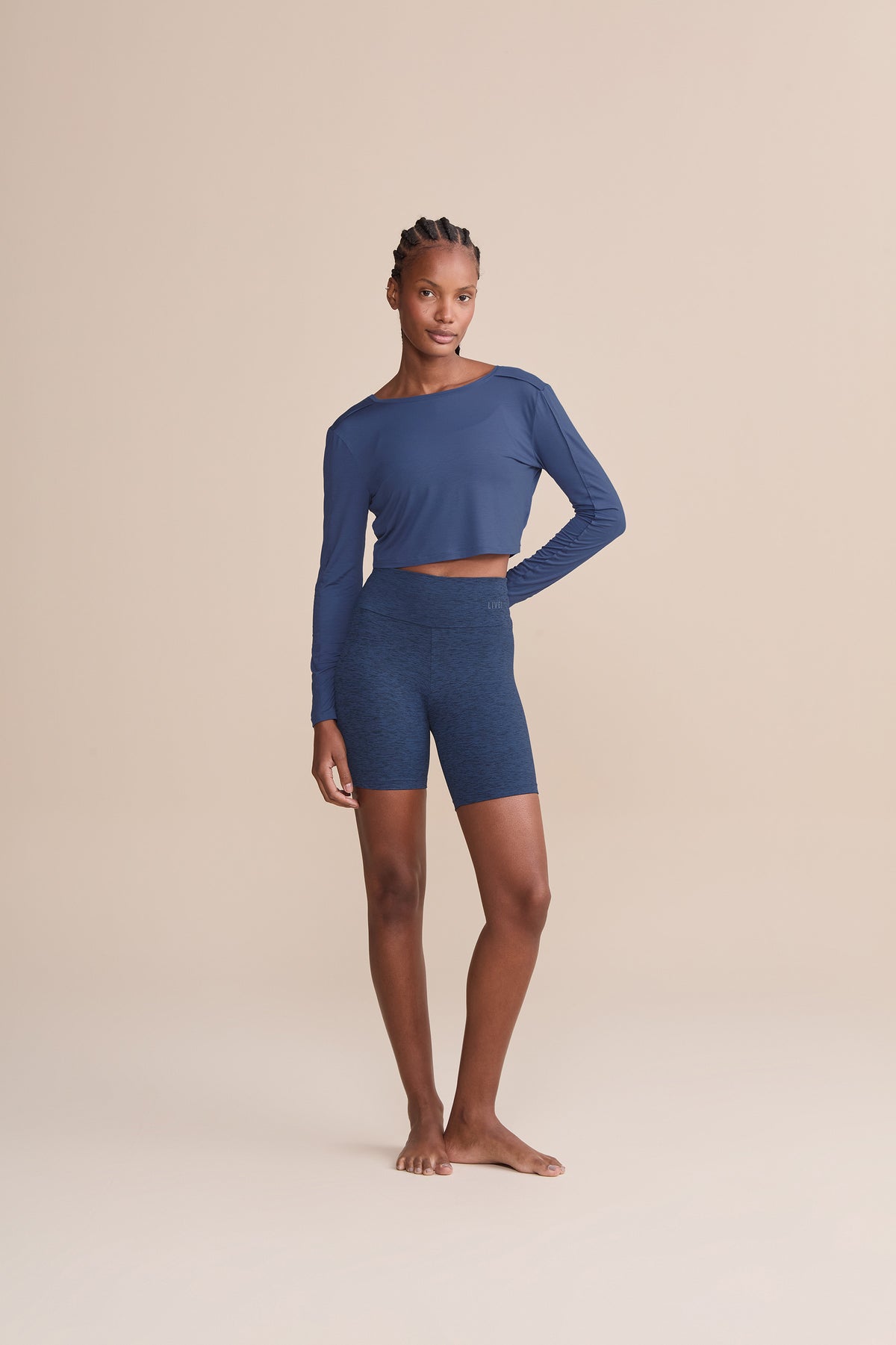 Long Sleeve Cropped Micromodal Blouse