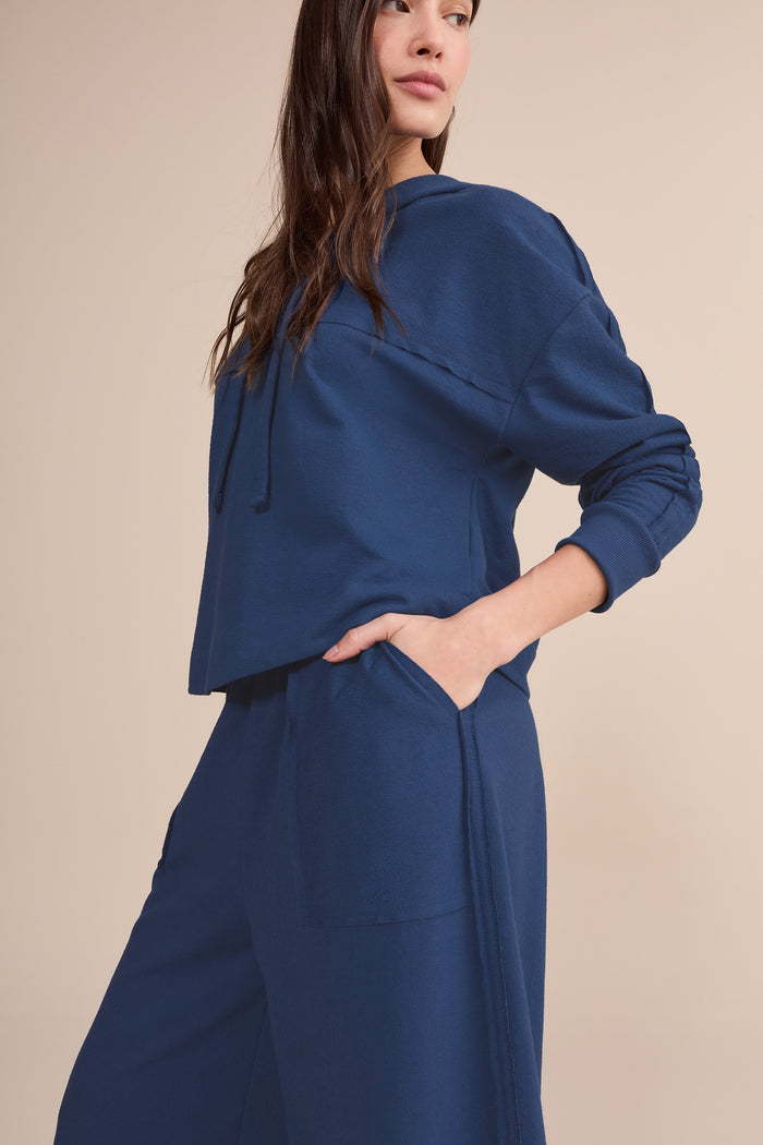 Soft Pure Wide-leg Cropped Pants