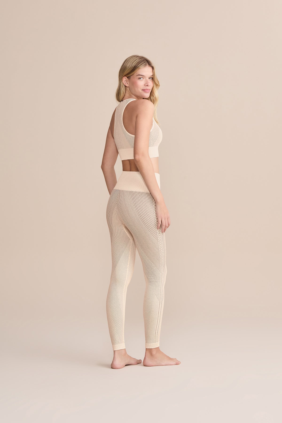 Seamless Diagonal Racerback Sports Bra