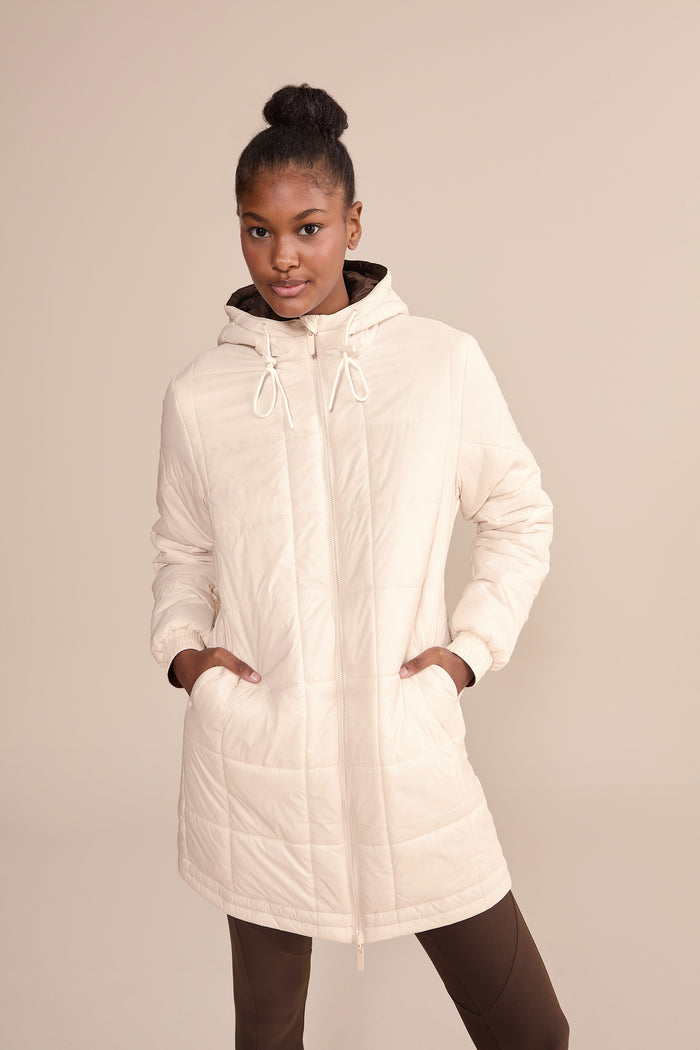 Long Reversible Nylon Jacket
