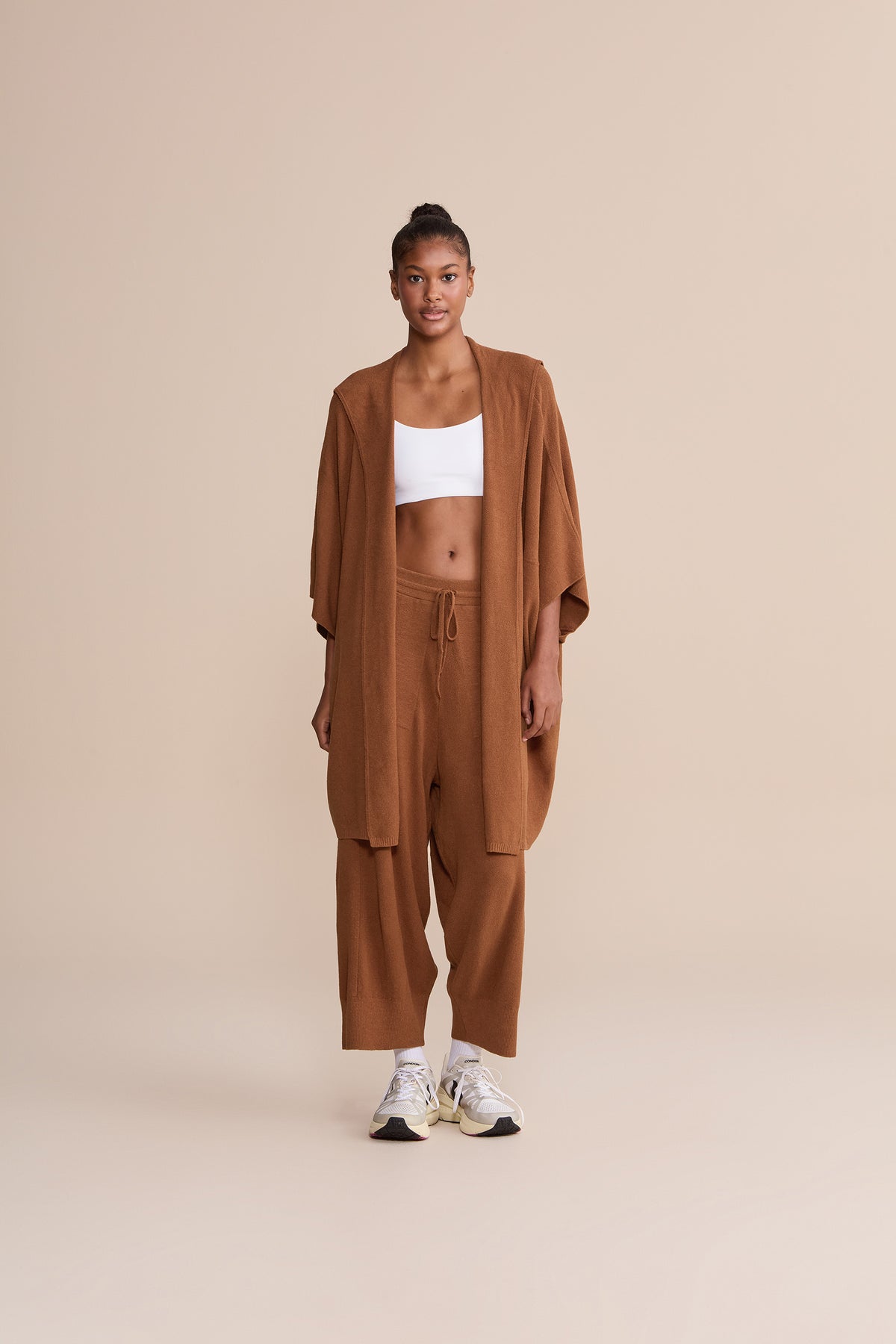 Mesh Stitch Knit Cardigan