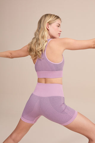 Seamless Diagonal Racerback Sports Bra