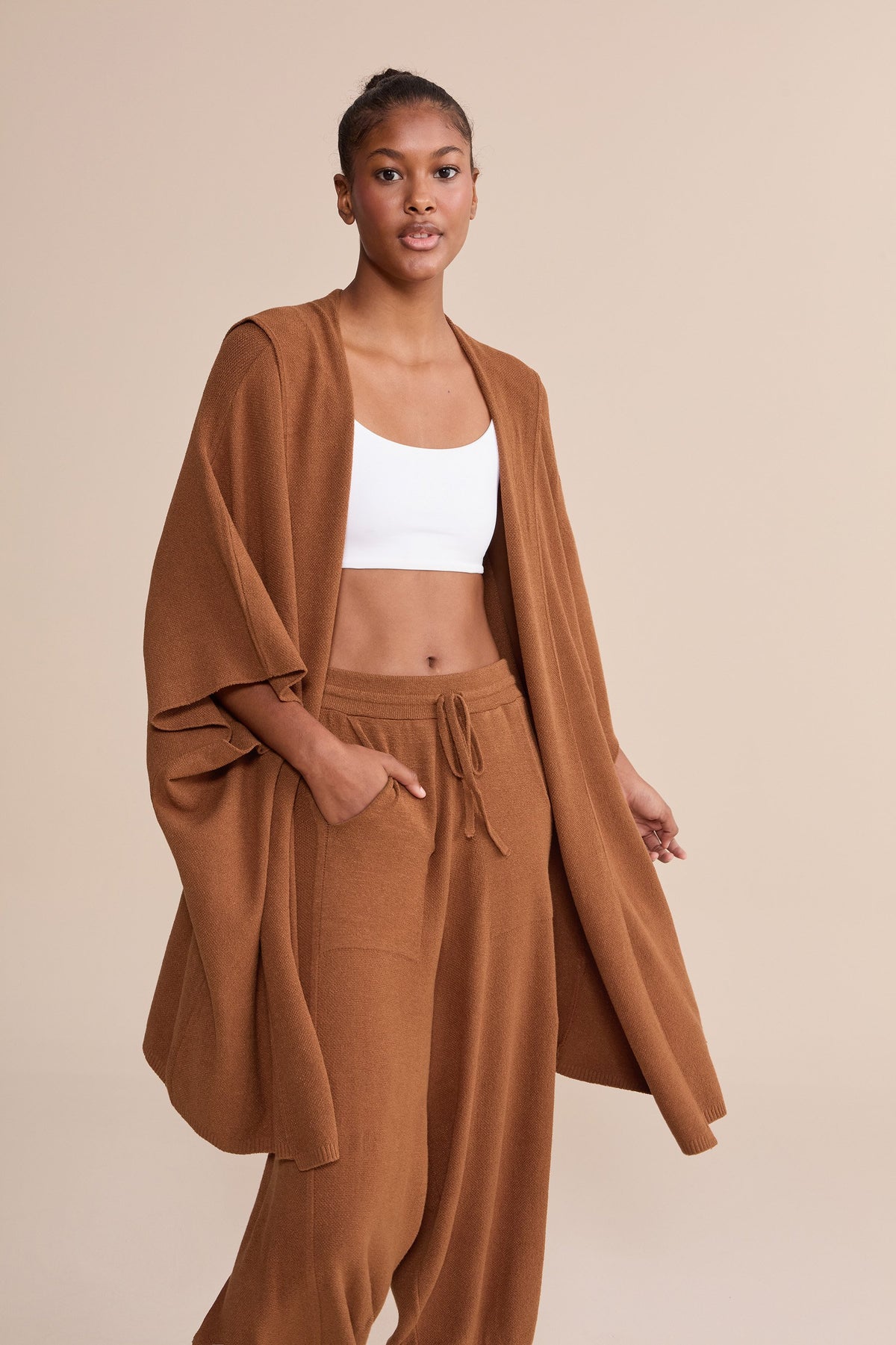 Mesh Stitch Knit Cardigan