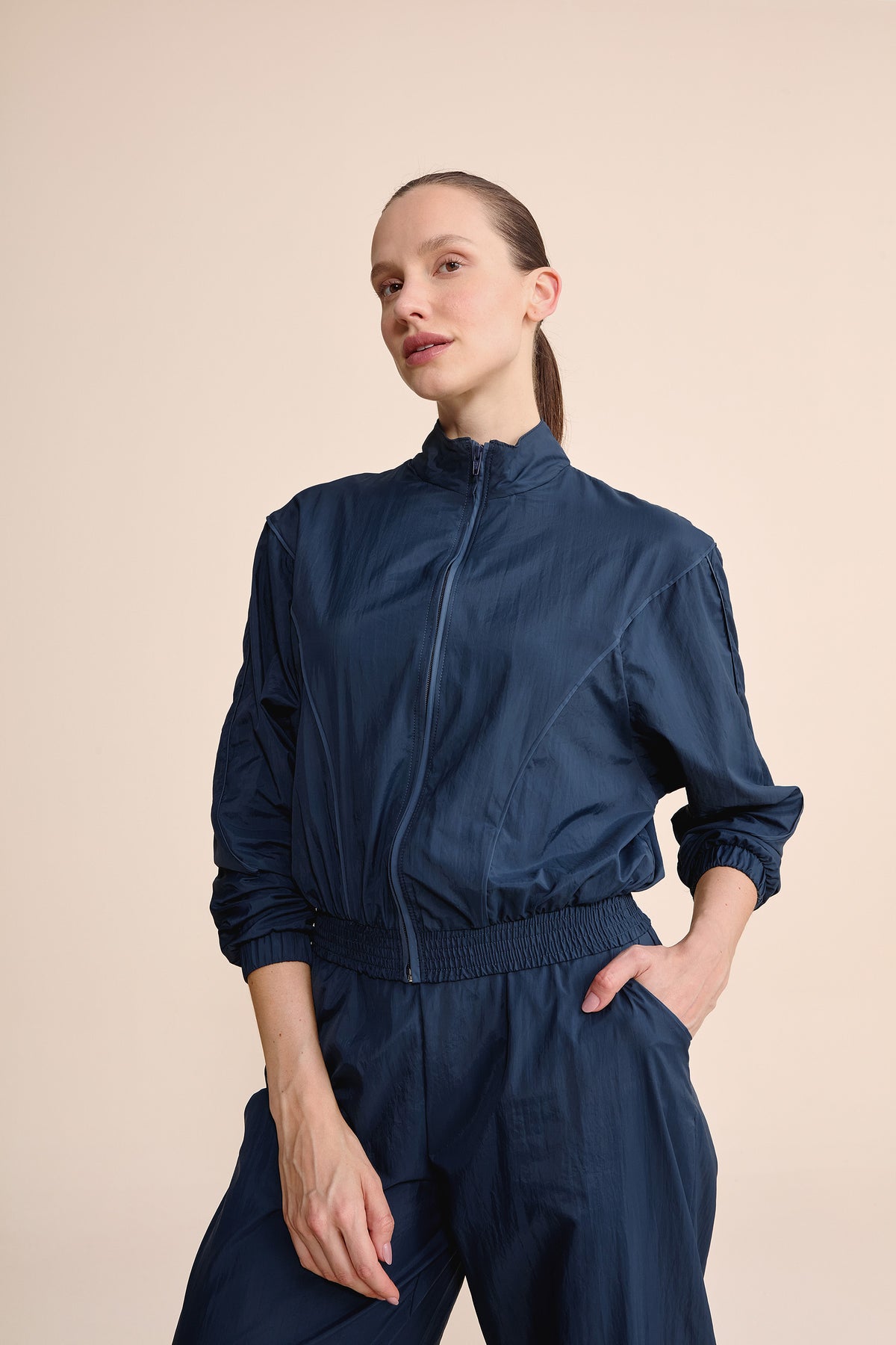 Nylon Net Filete Wide Jacket