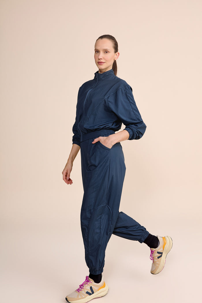 Nylon Net Filete Wide Pants