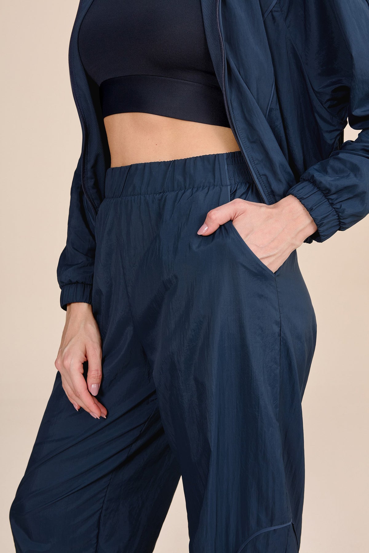 Nylon Net Filete Wide Pants