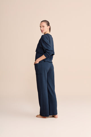 Slow Knit Straight-Leg Pants