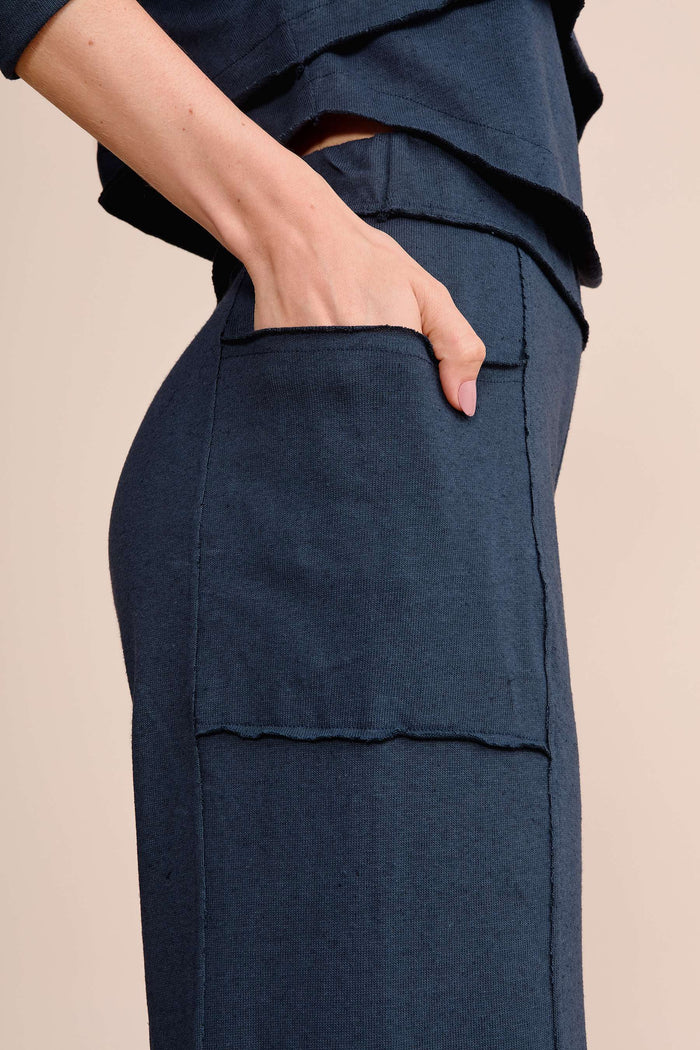 Slow Knit Straight-Leg Pants