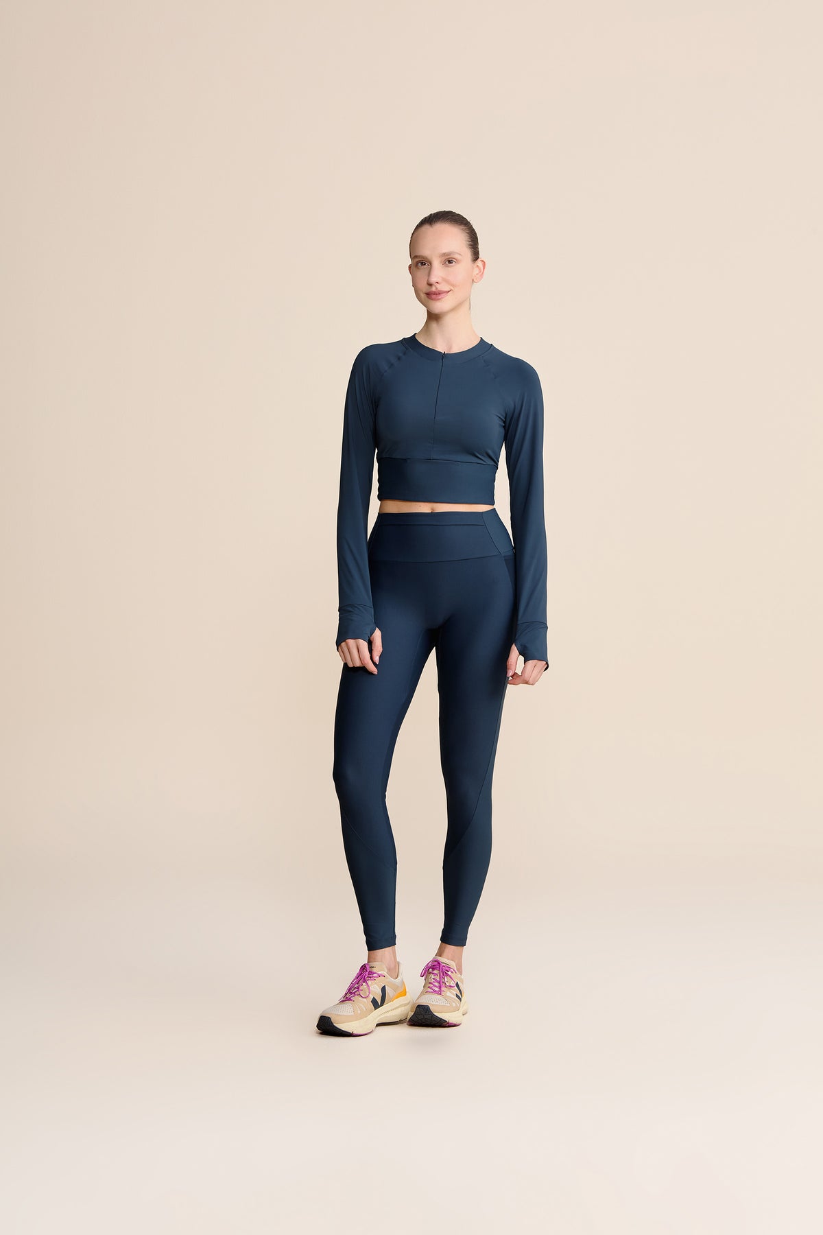 Race Pro® Tule Cropped Long Sleeve Top
