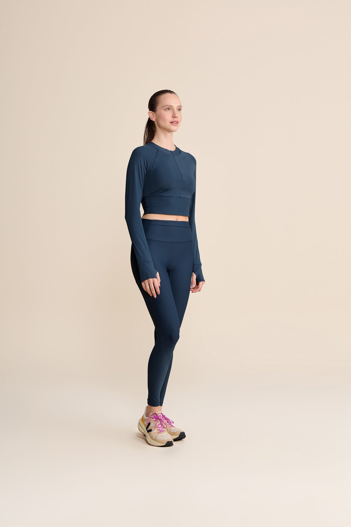 Race Pro® Tule Cropped Long Sleeve Top