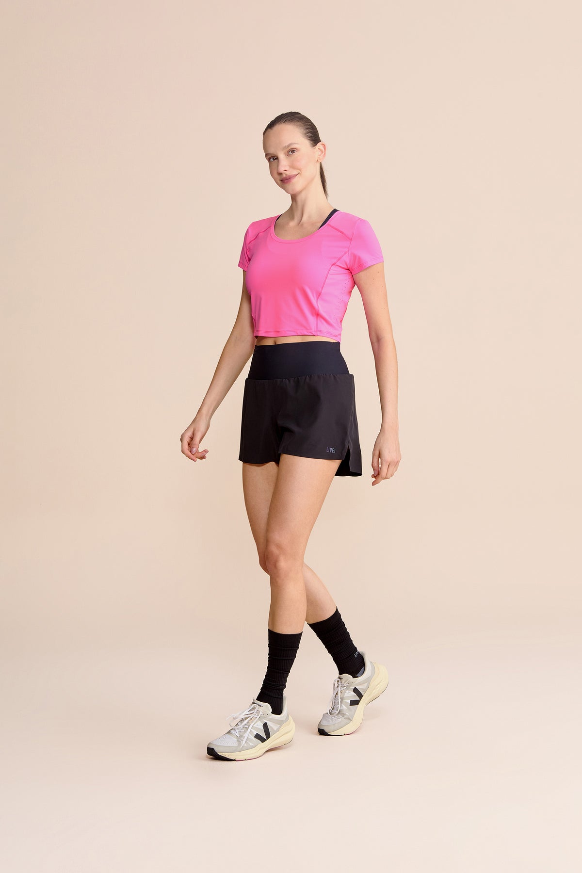 Laser Mix Cropped T-Shirt