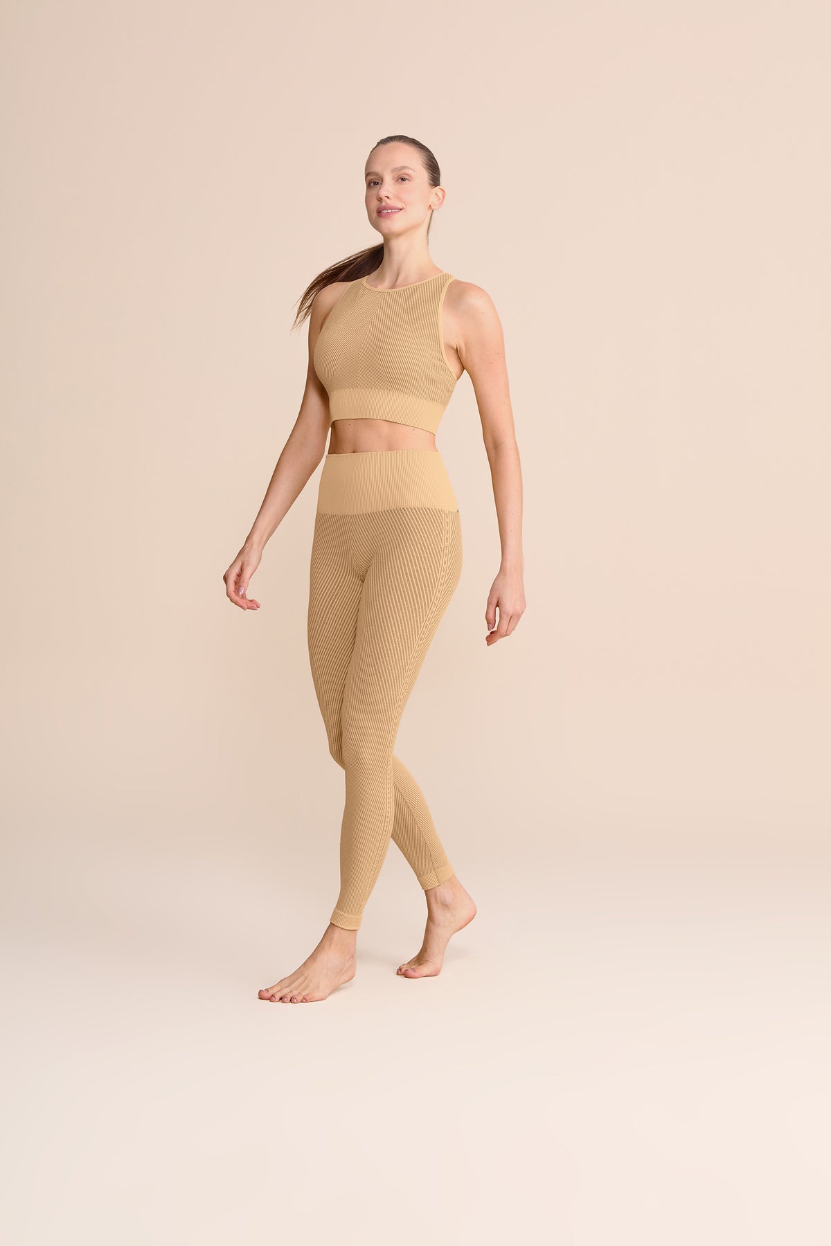 Seamless Diagonal Racerback Sports Bra